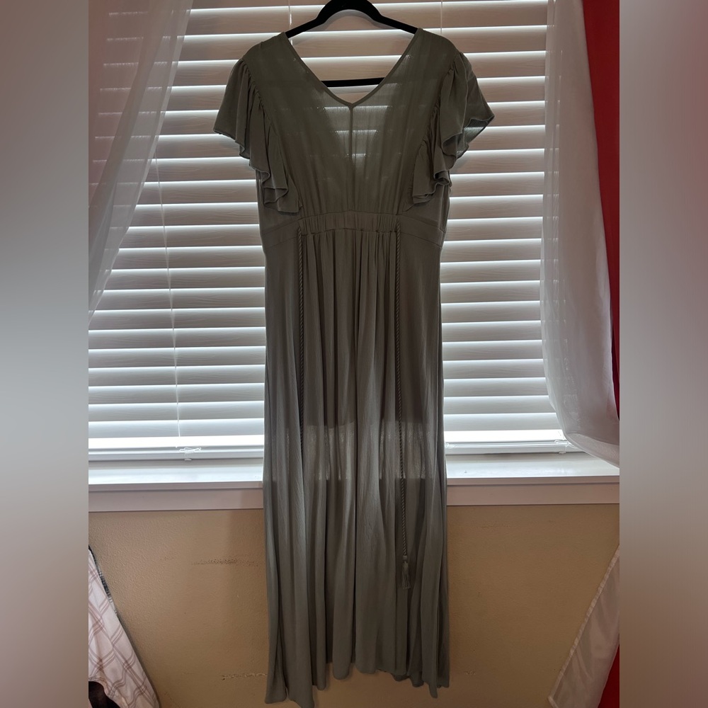 Baltic Born, Large, Jennifer Sage Deep V Maxi Dress